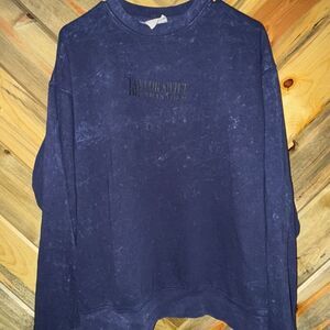 Taylor Swift Eras Tour Blue Crewneck Sweatshirt Oversized Medium Vintage Brand